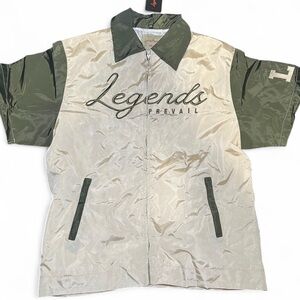 Legends Prevail Green and Cream Windbreaker Jacket - Men’s Brand New